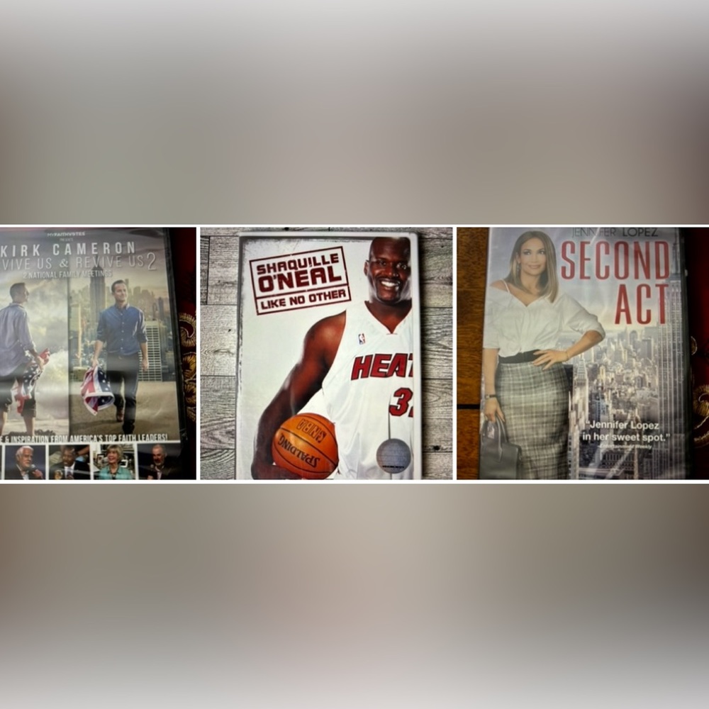 3 New Sealed DVD with *Shaquille O’Neal *Kirk Cameron *Jennifer Lopez